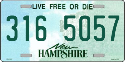 NH license plate 3165057