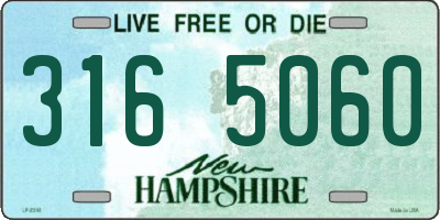 NH license plate 3165060