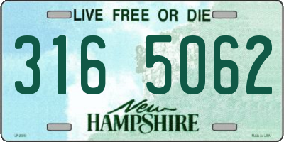 NH license plate 3165062
