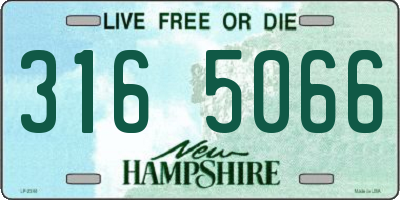 NH license plate 3165066