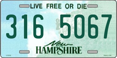 NH license plate 3165067