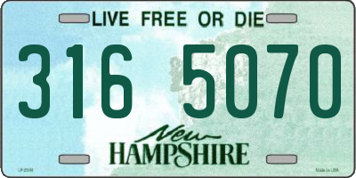 NH license plate 3165070