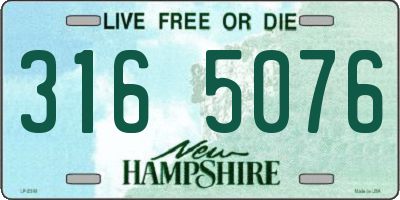 NH license plate 3165076