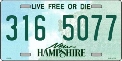 NH license plate 3165077