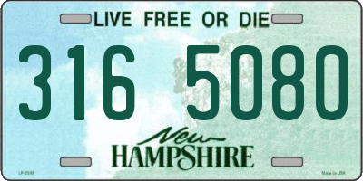 NH license plate 3165080