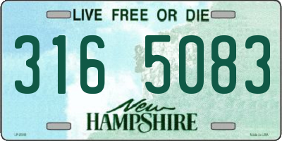 NH license plate 3165083