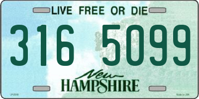 NH license plate 3165099