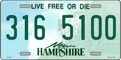 NH license plate 3165100