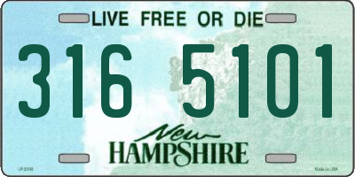 NH license plate 3165101