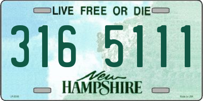 NH license plate 3165111