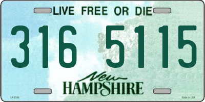 NH license plate 3165115