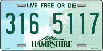 NH license plate 3165117
