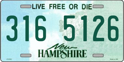 NH license plate 3165126