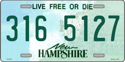 NH license plate 3165127