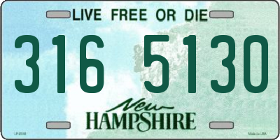 NH license plate 3165130
