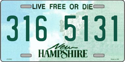 NH license plate 3165131