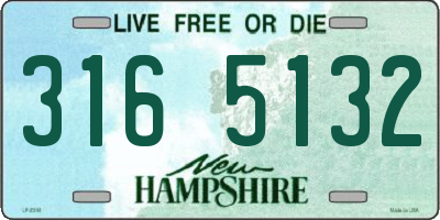 NH license plate 3165132
