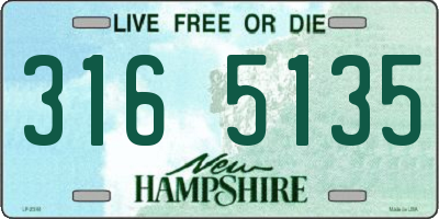 NH license plate 3165135