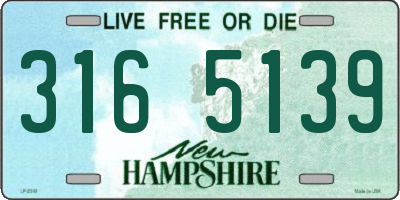 NH license plate 3165139
