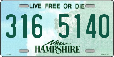 NH license plate 3165140