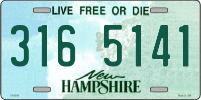NH license plate 3165141