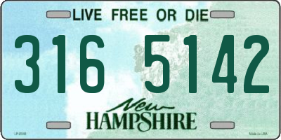 NH license plate 3165142