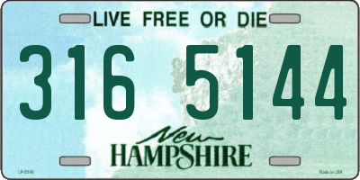 NH license plate 3165144