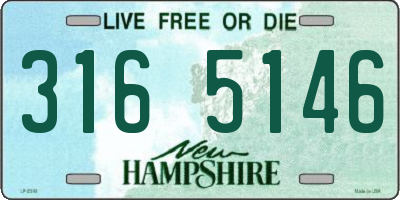 NH license plate 3165146