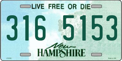 NH license plate 3165153