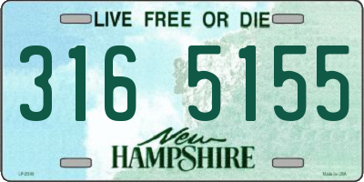 NH license plate 3165155
