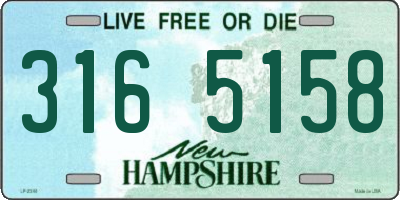 NH license plate 3165158