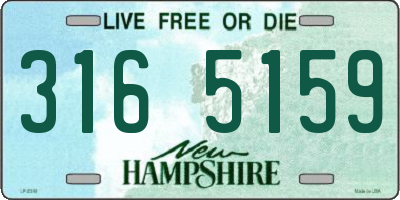 NH license plate 3165159