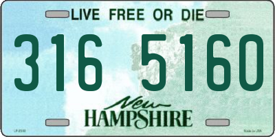 NH license plate 3165160