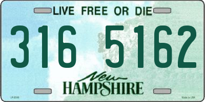 NH license plate 3165162