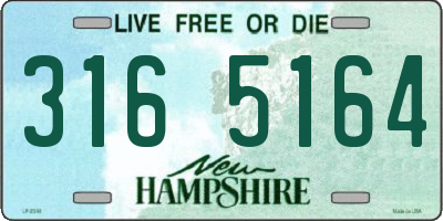 NH license plate 3165164