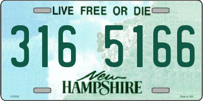 NH license plate 3165166