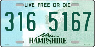 NH license plate 3165167