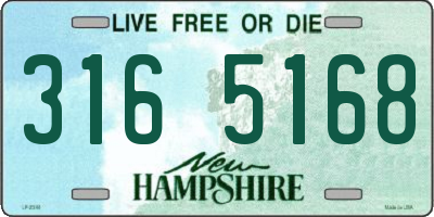 NH license plate 3165168