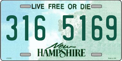 NH license plate 3165169