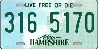 NH license plate 3165170