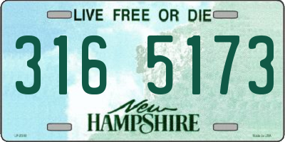 NH license plate 3165173