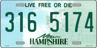 NH license plate 3165174