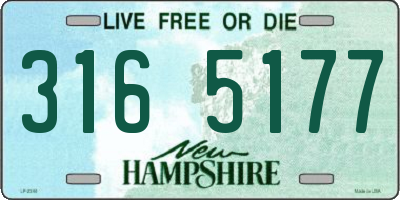 NH license plate 3165177