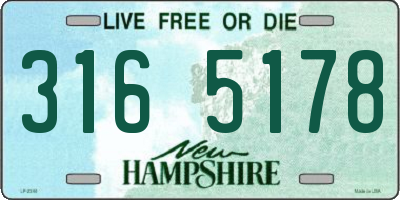 NH license plate 3165178