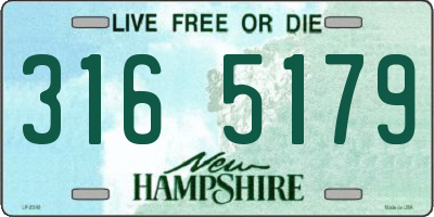 NH license plate 3165179