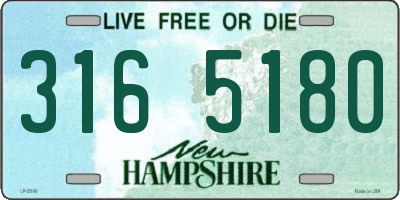 NH license plate 3165180