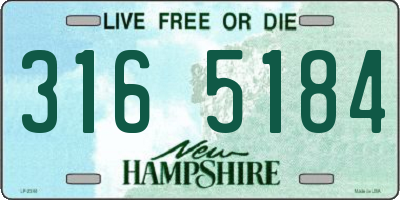 NH license plate 3165184
