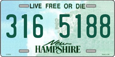 NH license plate 3165188
