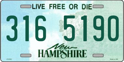 NH license plate 3165190