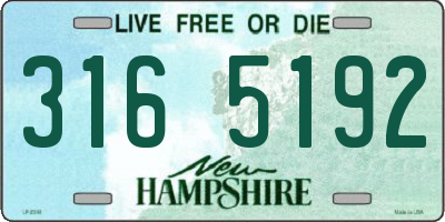 NH license plate 3165192
